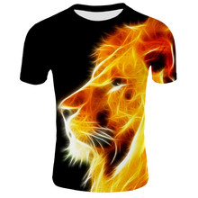 Camiseta de moda 3d para niños, camisetas con estampado de León relámpago Animal, camisetas para niños y niñas, ropa para niños Cuhk 2020 2024 - compra barato