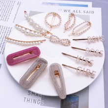 Fashion Pearl Hair Clip for Women Elegant Korean Design Snap Heart Smile Face Barrette Stick Hairpin Hair Styling Accessories 2024 - buy cheap