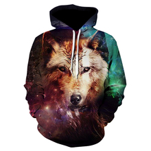 Cool Fashion Lobo Hoodies Dos Homens/Mulheres Magras 3D Camisolas com Chapéu Animal da Cópia Do Tigre Camisola Do Hoodie Treino Mens Jaquetas 2024 - compre barato