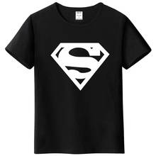 Новая модная летняя мужская футболка с коротким рукавом и принтом Супермена, 100% хлопок, повседневная мужская футболка с круглым вырезом, футболки 2024 - купить недорого