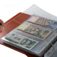 10Pcs Money Banknote Paper Money Album Page Collecting Holder Sleeves 3-slot Loose Leaf Sheet Money Album Protection 2024 - buy cheap