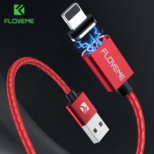 FLOVEME 2.4A Magnetic USB Cable For iPhone XS Max XR X 7 8 Plus 6 6s 1M Fast Charging Phone Magnetic Charger For iPad Air Mini 2024 - buy cheap