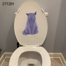 ZTTZDY 15.7*23.7CM Cartoon Cat Toilet Seat Sticker Home Room Wall Decoration T3-0314 2024 - buy cheap