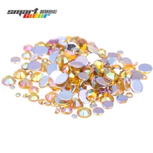 Gold AB Color Multi-Size Optional Acrylic Rhinestones Shoes Clothing Decorations Sparkling Newest Nail Art Decorations 2024 - buy cheap