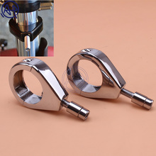 Free Shipping 2pcs Chrome Aluminum Motorcycle Turn Signal Mount Bracket 41mm Fork Relocation Clamps For Harley 2024 - buy cheap