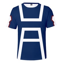 Camiseta con estampado 3D de My hero academia para hombres y mujeres, camiseta de Cosplay de All Might, uniforme escolar, camiseta 2024 - compra barato