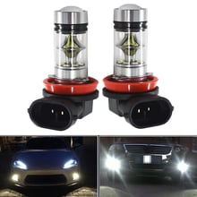 2pcs H11 H8 Fog Lights Bulb 2323 LED 100W 6000K Super White Car Driving Running Lamp Auto Leds Light 2024 - buy cheap