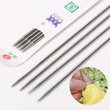 Sale 4PCS/Lot 25cm Straight Knitting Needles Stainless Steel Crochet Hooks for DIY Weave Knitting Tools Sewing Accessories 2024 - buy cheap