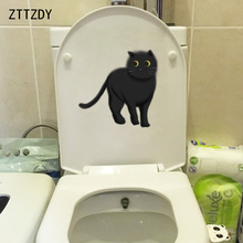 ZTTZDY 24.9*23.8CM Modern Style Cat Home Decor Toilet Sticker Wall Decal T3-0203 2024 - buy cheap