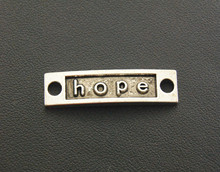 15 pcs 6x27mm  Silver Color/bronze Letter "Hope" Connector Link Charms  Fit Jewelry Making 2024 - buy cheap