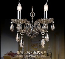 Fashion k9 crystal wall lamp 2 arms wall lights sconce wall bedroom bedside lamp candle  Luxury 2024 - buy cheap