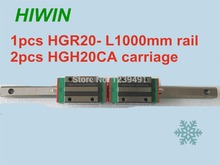 1pcs HIWIN linear guide HGR20 -L1000mm with 2pcs linear carriage HGH20CA CNC parts 2024 - buy cheap