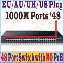 Interruptor de escritorio Plug & Play de 48 puertos Gigabit de 1000Mbps sin puerto POE, para cámaras IP NVR y CCTV/AP inalámbrico, armario de Metal 2024 - compra barato