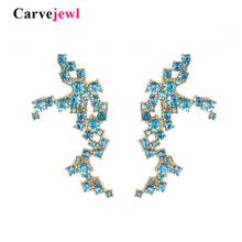 Carvejewl stud earrings sea horse crystal rhinestone earrings jewelry for women girl gift color rich simple fashion big earring 2024 - buy cheap