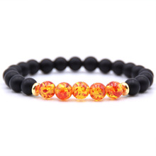 18 colores hermosos 8mm negro mate Piedra Natural cuentas pulsera elasticidad mano pulsera estiramiento Yoga amistad joyería Bijoux 2024 - compra barato