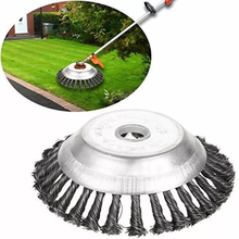 Steel Wire Wheel Landscaping Rotary Weed Brush 8 inch Joint Twist Knot Steel Wire Wheel Brush Disc Garden cutting machine part 2024 - buy cheap