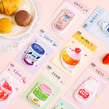Creative fruit strawberry drink Paper N Times Sticky Notes Memo Pad Planner Stickers Kawaii Stationery Notepad 2024 - buy cheap