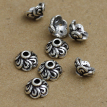 Vintage 925 Silver Beads Caps Jewelry Bead Cap Sterling Silver Jewelry Accessories Good Luck Symbol Bead Cap 2024 - buy cheap