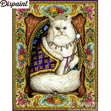 Dispaint Full Square/Round Drill 5D DIY Diamond Painting "Cartoon cat flower" 3D Embroidery Cross Stitch Home Decor Gift A12976 2024 - buy cheap