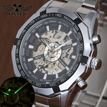 Classic Winner watch Brand Luxury Men's Cross Watch Automatic Skeleton Mechanical Military Watch men Steel Relogio Esqueleto 2024 - buy cheap