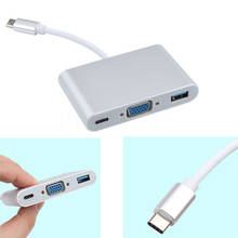 kebidu High Performence USB 3.1 Type-C Cable To VGA USB 3.0 Type C Adapter Converter Hub Charging Port For MacBook 2024 - buy cheap