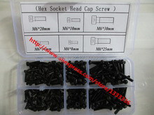 48pcs M6 Hex Head Socket Cap Screw Black 12.9 Grade Accessories Kits Bolt M6X8/10/16/20/25/30mm 2024 - buy cheap