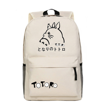 Cartoon Anime Totoro Student Backpacks Canvas Shoulder Bags Unisex Schoolbag Laptop Casual Backpacks 2024 - buy cheap