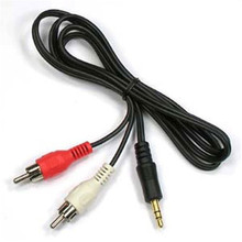 3,3 фута/1 м аудио кабель 3,5 Джек 2 RCA штекер 2rca до 3,5 мм AUX стерео аудио кабель сплиттер 2024 - купить недорого