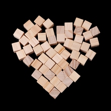 10/20/25mm blocos quadrados de madeira mini cubos embelezamento para artesanato em madeira diy 2024 - compre barato