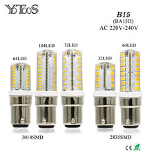 YOTOOS LED Lights B15 BA15D Led Bulb Lamp 220v 230v 240v Mini Lamp 3014 2835 SMD Silicone LED Corn Lamp Bulb Replace Home Lights 2024 - buy cheap