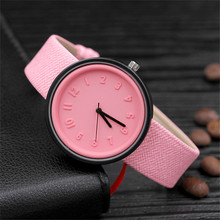 Relógio números simples de doces, relógios de pulso femininos japoneses na moda de luxo, de quartzo e lona com pulseira para presente d35 2024 - compre barato