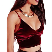Sexy Women Velvet Cropped Camis Crop Top Vintage Retro Punk Female Harajuku Sleeveless Shirt Bralette Fitness For Lady 2024 - buy cheap