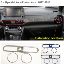 Car Trim Front Left Right Middle Air Conditioning Outlet Vent Cover Hoods 3pcs For Hyundai Kona Encino Kauai 2017 2018 2019 2020 2024 - buy cheap