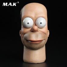 Cabeza de hombre tallada a escala 1/6, cabeza de ojo movible de dibujos animados, modelo SDH008 para cuerpo de figura de acción de 12 pulgadas 2024 - compra barato