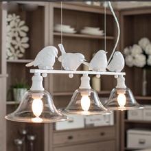 Modern European Bird chandelier led lamps Three light led chandelier E14 led light retro art glass led lustre chandeliers Z25 2024 - buy cheap