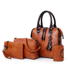 2019 fashion 4sets pu leather bag ladies handbags women handbag designer handbag tasse lhigh quality woman bag famous sac a main 2024 - buy cheap