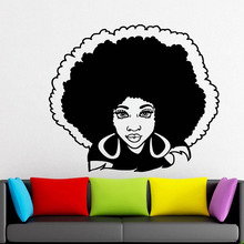 Arte De mujer africana, turbante De cabeza, pegatinas De pared De moda nativa, tatuajes faciales, Fondo De sofá, Mural De pared, decoración Adesivo De pared C82 2024 - compra barato