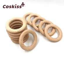 Beech Wooden Teether Nature Organic (68mm) Baby Teething Toy Accessories For Bracelet Eco-friendly Wood Teether 2024 - buy cheap