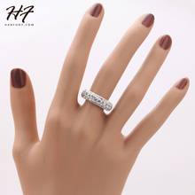 Высокое качество Золотое благородное элегантное Кристальное кольцо цвета розового золота Австрийские кристаллы полного размера Горячая Распродажа R122 R268 2024 - купить недорого