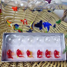 Manufacturer custom!Floating glass Goldfish figurines Aquarium charms decorative pendant transparent float ball decoration 6pcs 2024 - buy cheap