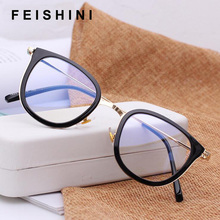 Feishini Brand Myopia Big Face Eyeglasses frames Glasses Clear Lens Vision Square Glasses Frame Women Vintage Transparent 2019 2024 - buy cheap