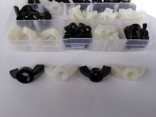 80pcs M4/M5/M6/M8/M10 Nylon Butterfly Nuts Claw Nut Assortment Set White Black Free Shipping 2024 - buy cheap