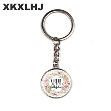 XKXLHJ New Christian Bible Scripture Key Chain Glass Dome Pendant Keychain Scripture Quote Jewelry Belief Inspirational Gifts 2024 - buy cheap