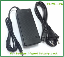 Зарядное устройство 24 В, 29,2 в, 2 А, 29,2 в, зарядное устройство LiFePO4 для аккумуляторов 8S, 24 В, комплект аккумуляторов LiFePO4, бесплатная доставка 2024 - купить недорого