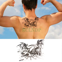 Waterproof Temporary Tattoo Sticker Skull head Fake Tatto body art Flash Tatoo Back Leg Arm belly big size for Women girl Men 2024 - buy cheap