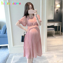 Summer Pregnancy Dress Fashion Women's Clothing 2018 Maternity Wear Clothes Dresses Chiffon Plus Size Pregnant Clothes BC1460 2024 - buy cheap