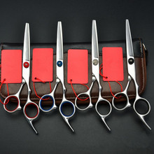 Tijeras profesionales de acero japonés para cortar el pelo de perros, herramientas de peluquería makas berber, 7 pulgadas 2024 - compra barato