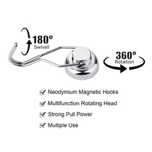 Swivel Swing Powerful Magnetic Hooks Strong Heavy Duty Neodymium Magnet Hooks for Refrigerator E2S 2024 - buy cheap
