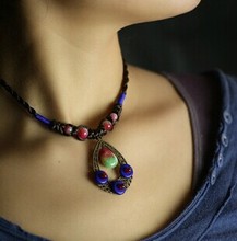 Ethnic vintage jewelry boho chic  rope pendant  necklace women accessories wholesale/maxi colar collier/bijoux/joyas/jewellery 2024 - buy cheap