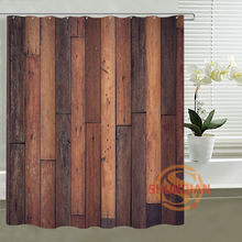 Деревянная занавеска для душа в деревенском стиле старого сарая, занавеска для ванной из водонепроницаемой ткани 2024 - купить недорого